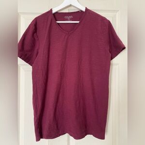 Men's Burgundy V-Neck T-Shirt